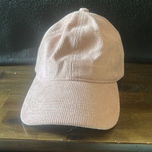 Pink corduroy ball hat, baseball cap